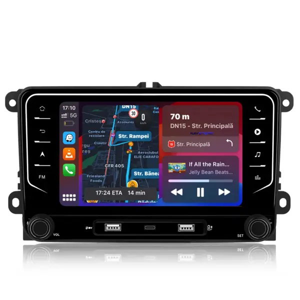 Navigatie Dedicata Volkswagen, QuadCore, 7Inch, 4Gb Ram, 64Gb stocare, Apple Carplay Android Auto