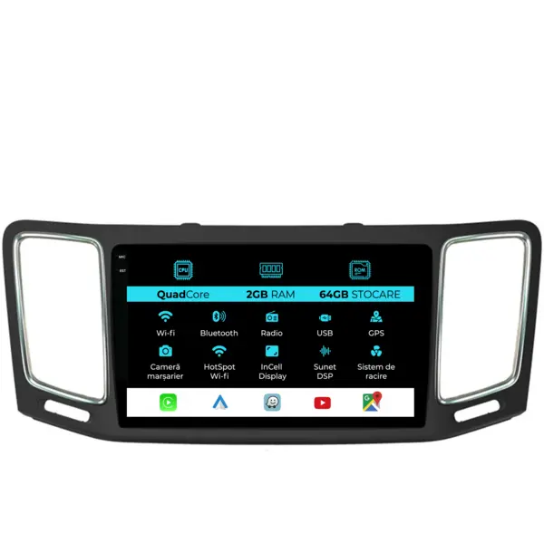 Navigatie Dedicata Volkswagen Sharan (2012-2019), 9Inch, 2Gb Ram, 32Gb Stocare, Carplay