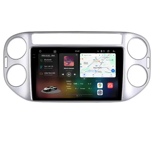 Navigatie Dedicata Volkswagen Tiguan (2007 - 2015), 2K, 12Gb Ram, 256Gb Stocare, Android Auto, Carplay
