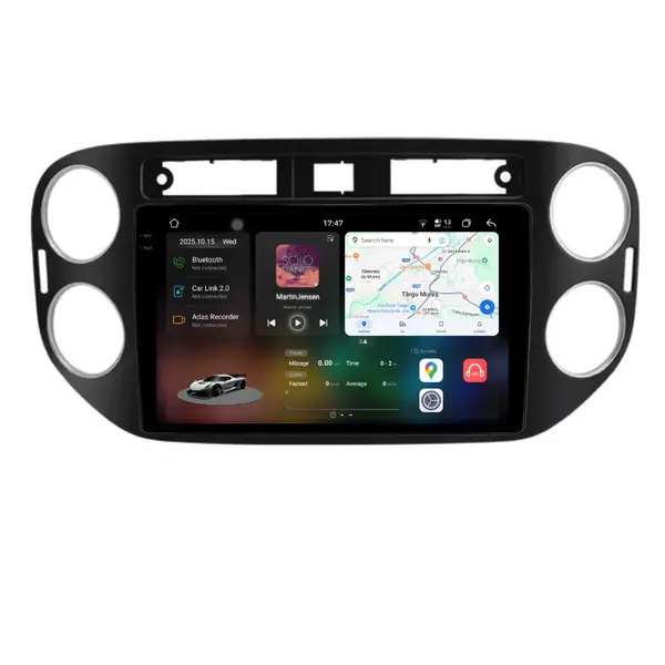 Navigatie Dedicata Volkswagen Tiguan (2007 - 2015), 2K, 12Gb Ram, 256Gb Stocare, Android Auto, Carplay