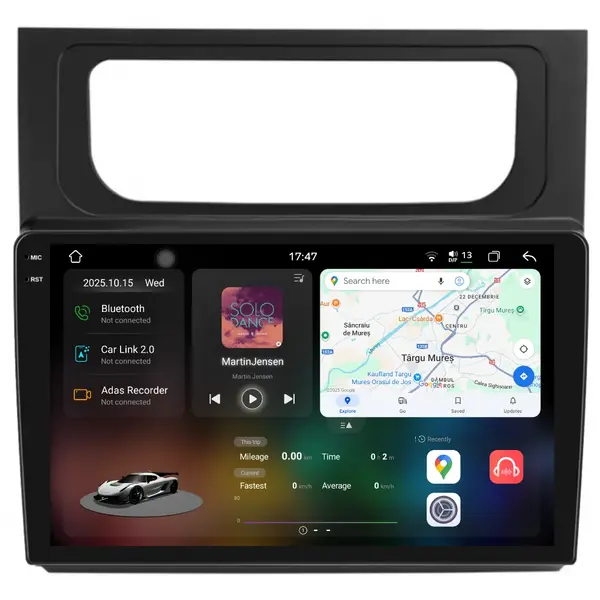 Navigatie Dedicata Volkswagen Touran (2003 - 2014), 2K, 12Gb Ram, 256Gb Stocare, Android Auto, Carplay