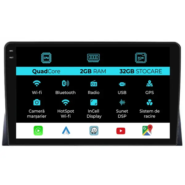 Navigatie Dedicata Volkswagen Transporter, Multivan (2003-2015), 9Inch, 2Gb Ram, 32Gb Stocare, Carplay