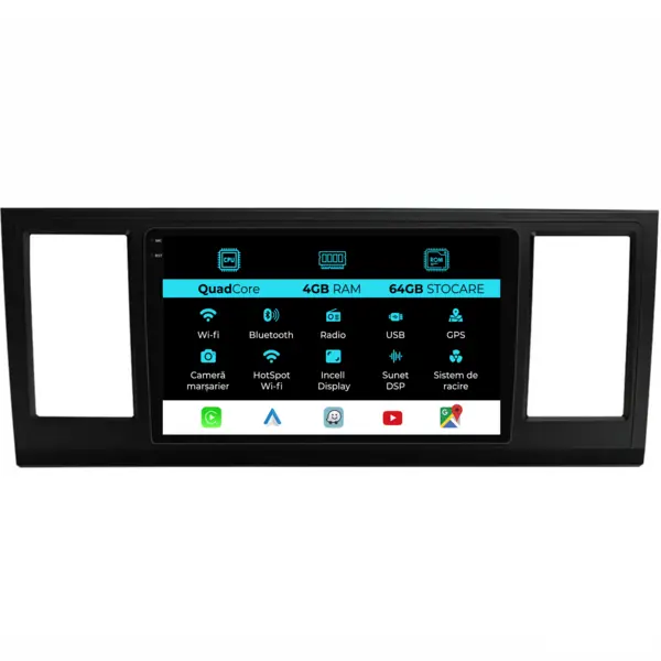 Navigatie Dedicata Volkswagen Transporter T6 (2016-2020),QuadCore, 9Inch, 4Gb Ram, 64Gb Stocare, Carplay