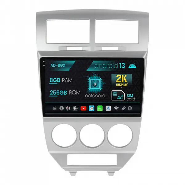 Navigatie Dodge Caliber (2006-2010), Android 13, X-Octacore 8GB RAM + 256GB ROM, 10.36 Inch - AD-BGX10008+AD-BGRKIT293