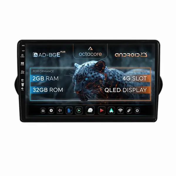 Navigatie Fiat Tipo (2015-2021), Android, E-Octacore 2GB RAM + 32GB ROM, 9 Inch - AD-BGE9002+AD-BGRKIT360