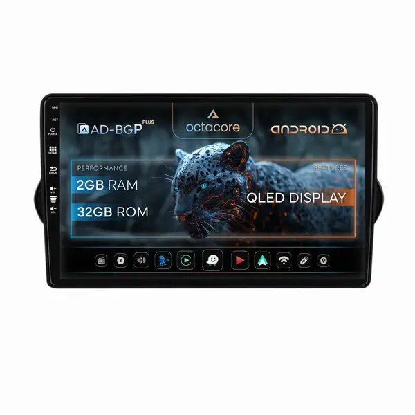 Navigatie Fiat Tipo (2015-2021), Android, P-Octacore 2GB RAM + 32GB ROM, 9 Inch - AD-BGP9002+AD-BGRKIT360