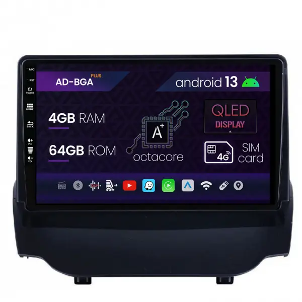Navigatie Ford EcoSport (2013-2016) Android 13, A-octacore 4GB RAM + 64GB ROM, 9 Inch AD-BGA9004+BGRKIT118