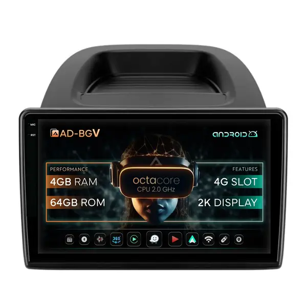 Navigatie Ford EcoSport (2017- Prezent) Android, V-Octacore 4GB RAM + 64GB ROM, 10.36 Inch - AD-BGV10004+BGRKIT119