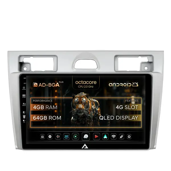 Navigatie Ford Fiesta (2002-2008), Android, A-Octacore 4GB RAM + 64GB ROM, 9 inch - AD-BGA9004+AD-BGRKIT143