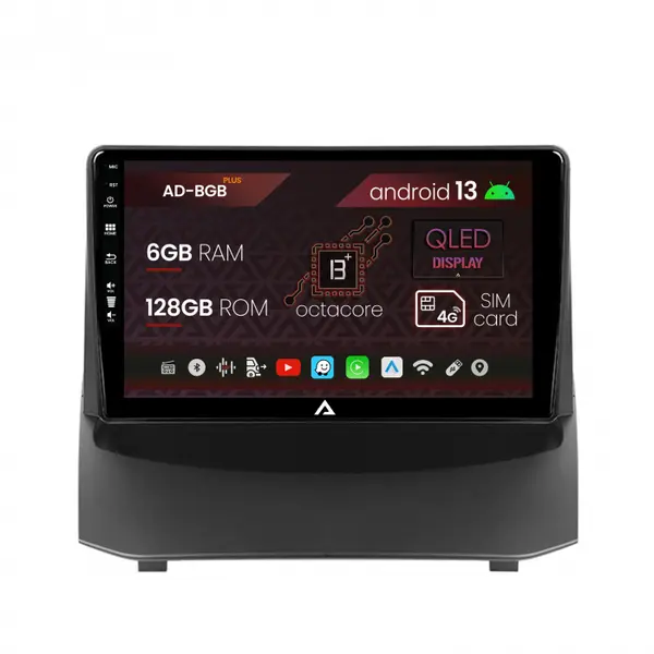 Navigatie Ford Fiesta (2009-2012), Android 13, B-Octacore 6GB RAM + 128GB ROM, 9 Inch - AD-BGB9006+AD-BGRKIT131-0912