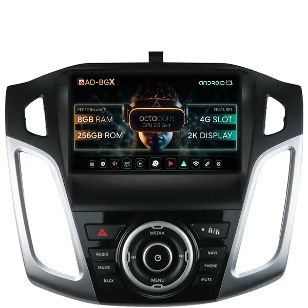 Navigatie Ford Focus 3 (2011-2019), Android, X-Octacore 8GB RAM + 256GB ROM, 9.5 Inch - AD-BGX9008+AD-BGRKIT144
