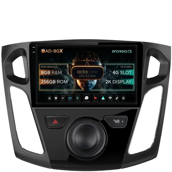 Navigatie Ford Focus 3 (2011-2019), Android, X-Octacore 8GB RAM + 256GB ROM, 9.5 Inch - AD-BGX9008+AD-BGRKIT115