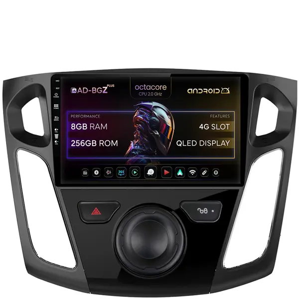 Navigatie Ford Focus 3 (2011-2019), Android, Z-Octacore 8GB RAM + 256GB ROM, 9 Inch - AD-BGZ9008+AD-BGRKIT115
