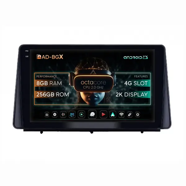 Navigatie Ford Focus MK4 (2019+), Android, X-Octacore 8GB RAM + 256GB ROM, 10.36 Inch - AD-BGX10008+AD-BGRKIT158