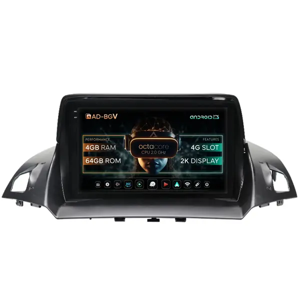 Navigatie Ford Kuga C-Max (2013-2018), Android, V-Octacore 4GB RAM + 64GB ROM, 9.5 Inch - AD-BGV9004+AD-BGRKIT114