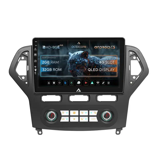 Navigatie Ford Mondeo (2007-2010) Clima Automata, Android, P-Octacore 2GB RAM + 32GB ROM, 10.1 Inch - AD-BGP10002+AD-BGRKIT127