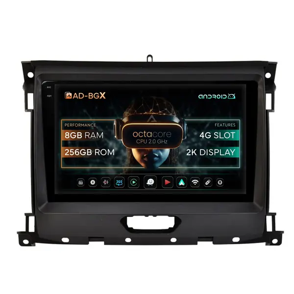 Navigatie Ford Ranger (2015-2022), Android, X-Octacore 8GB RAM + 256GB ROM, 9.5 Inch - AD-BGX9008+AD-BGRKIT120V2