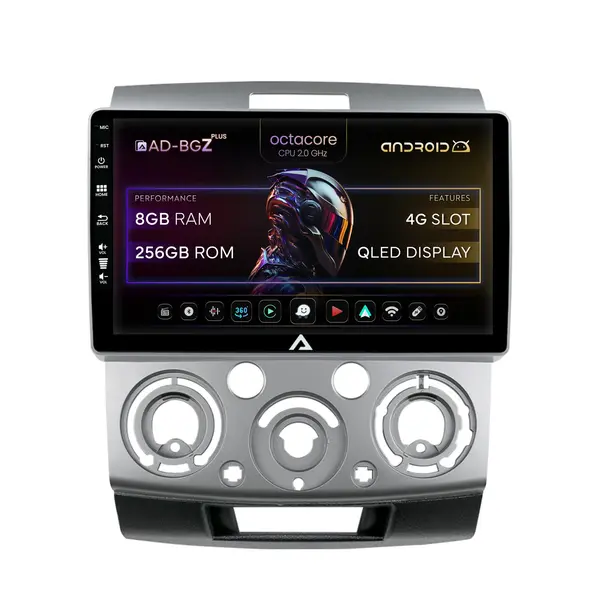 Navigatie Ford Ranger Mazda BT50 (2007-2012), Android, Z-Octacore 8GB RAM + 256GB ROM, 9 Inch - AD-BGZ9008+AD-BGRKIT136