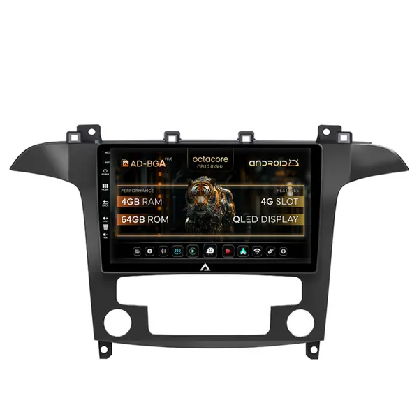Navigatie Ford S-MAX Galaxy (2006-2015) Clima Automata, Android 13, A-Octacore 4GB RAM + 64GB ROM, 9 Inch - AD-BGA9004+AD-BGRKIT124