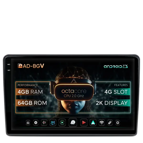 Navigatie Ford Transit 2019+, Android, V-Octacore 4GB RAM + 64GB ROM, 10.36 Inch - AD-BGV10004+AD-BGRKIT121