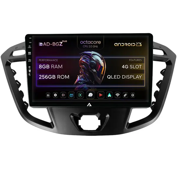Navigatie Ford Transit Tourneo (2012-2020), Android, Z-Octacore 8GB RAM + 256GB ROM, 9 Inch - AD-BGZ9008+AD-BGRKIT123