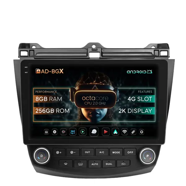 Navigatie Honda Accord 7 (2005-2008), Android, X-Octacore 8GB RAM + 256GB ROM, 10.36 Inch - AD-BGX10008+AD-BGRKIT012