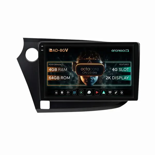 Navigatie Honda Insight (2009-2014), Android, V-Octacore 4GB RAM + 64GB ROM, 9Inch - AD-BGV9004+AD-BGRKIT009