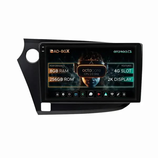 Navigatie Honda Insight (2009-2014), Android, X-Octacore 8GB RAM + 256GB ROM, 9.5 Inch - AD-BGX9008+AD-BGRKIT009