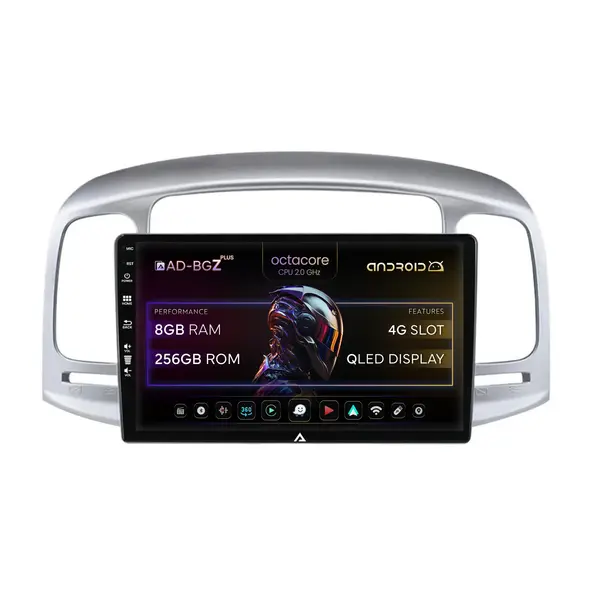 Navigatie Hyundai Accent (2006-2011), Android, Z-Octacore 8GB RAM + 256GB ROM, 9 Inch - AD-BGZ9008+AD-BGRKIT211