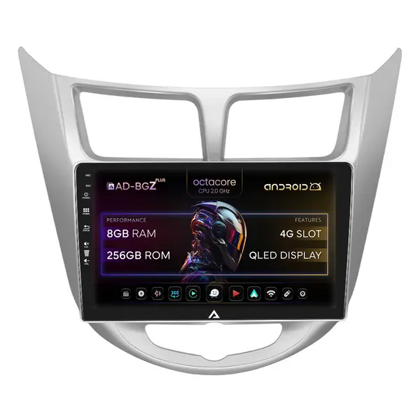 Navigatie Hyundai Accent (2011-2016), Android, Z-Octacore 8GB RAM + 256GB ROM, 9 Inch - AD-BGZ9008+AD-BGRKIT212