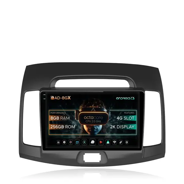 Navigatie Hyundai Elantra (2006-2011), Android, X-Octacore 8GB RAM + 256GB ROM, 9.5 Inch - AD-BGX9008+AD-BGRKIT178