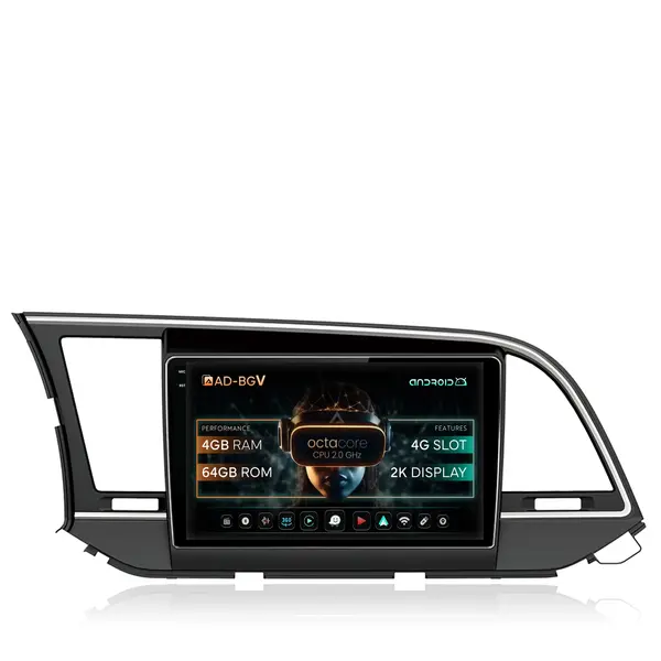 Navigatie Hyundai Elantra (2015-2018), Android, V-Octacore 4GB RAM + 64GB ROM, 9.5 Inch - AD-BGV9004+AD-BGRKIT180