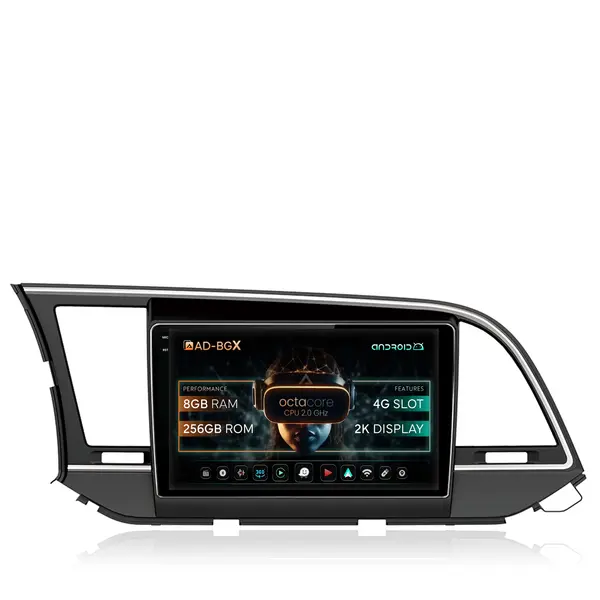 Navigatie Hyundai Elantra (2015-2018), Android, X-Octacore 8GB RAM + 256GB ROM, 9.5 Inch - AD-BGX9008+AD-BGRKIT180