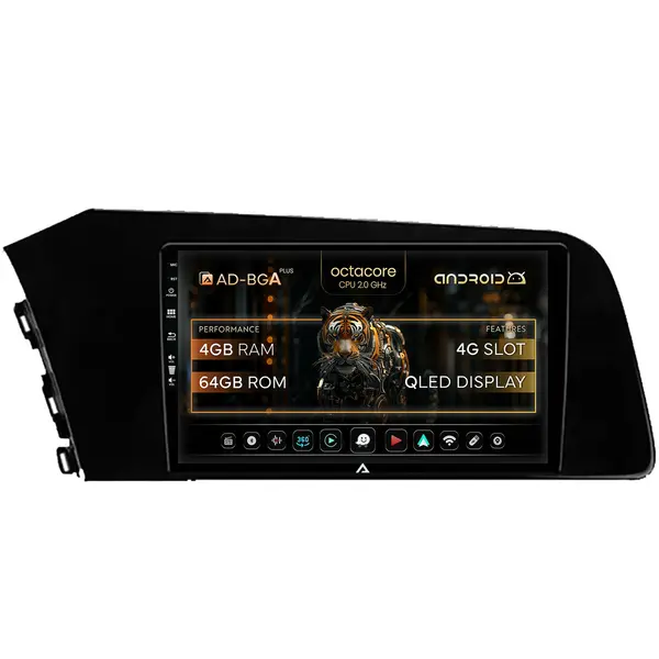 Navigatie Hyundai Elantra (2020-Prezent), Android, A-Octacore 4GB RAM + 64GB ROM, 9Inch - AD-BGA9004+AD-BGRKIT227