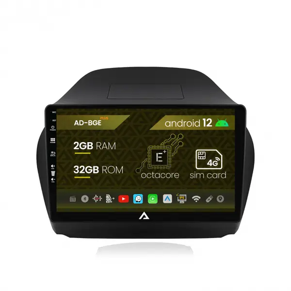 Navigatie Hyundai IX35 (2009-2015), Android 12, E-Octacore 2GB RAM + 32GB ROM, 10.1 Inch - AD-BGE10002+AD-BGRKIT189