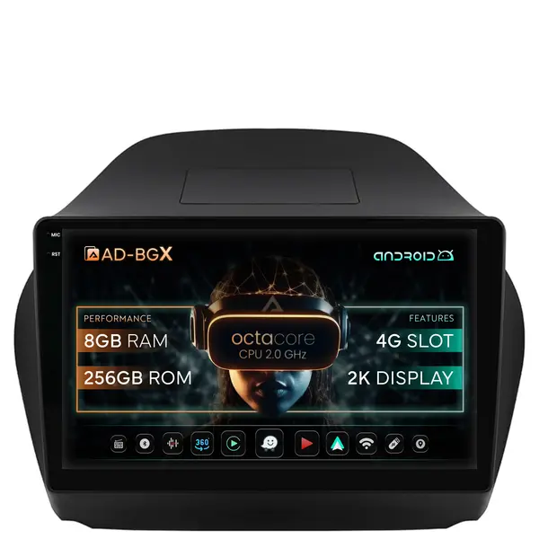 Navigatie Hyundai IX35 (2009-2015), Android, X-Octacore 8GB RAM + 256GB ROM, 10.36 Inch - AD-BGX10008+AD-BGRKIT189
