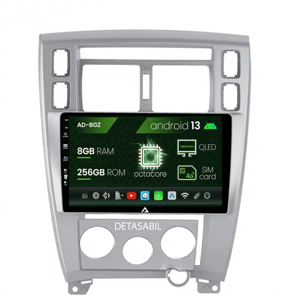 Navigatie Hyundai Tucson (2004-2009), Android 13, Z-Octacore 8GB RAM + 256GB ROM, 10.1 Inch - AD-BGZ10008+AD-BGRKIT200