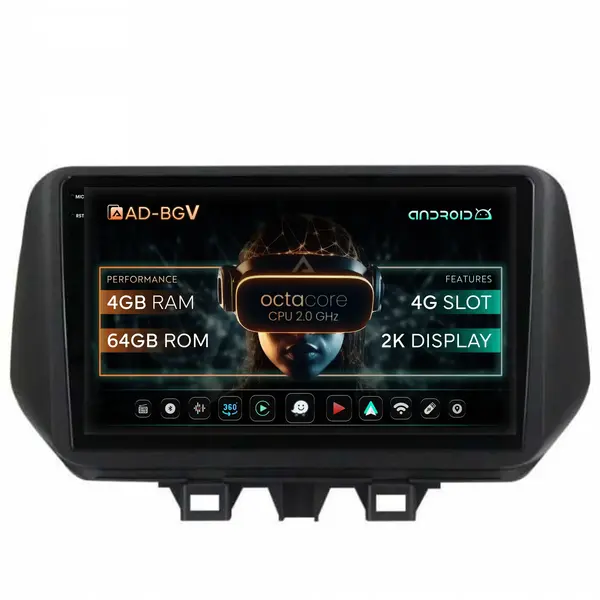 Navigatie Hyundai Tucson (2018-2020), Android, V-Octacore 4GB RAM + 64GB ROM, 9.5 Inch - AD-BGV9004+AD-BGRKIT204