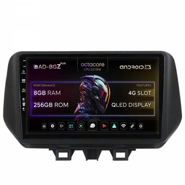 Navigatie Hyundai Tucson (2018-2020), Android, Z-Octacore 8GB RAM + 256GB ROM, 9 Inch - AD-BGZ9008+AD-BGRKIT204