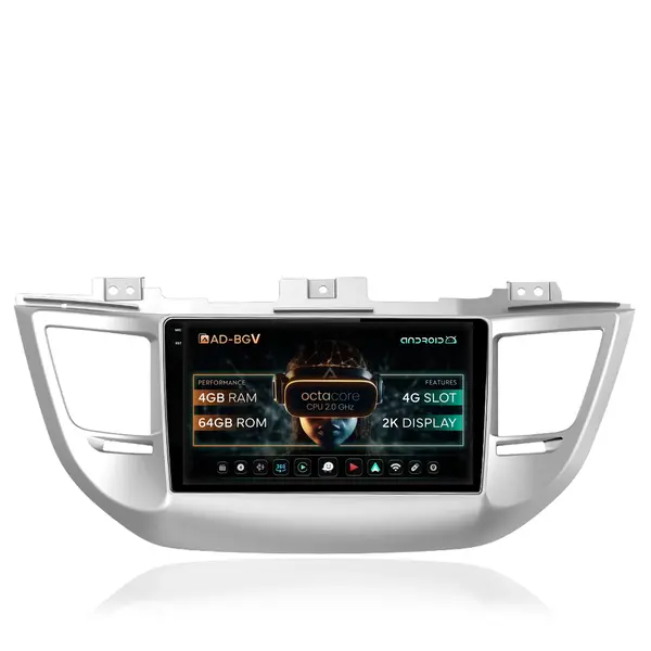 Navigatie Hyundai Tucson 3 (2015-2018), Android, V-Octacore 4GB RAM + 64GB ROM, 9.5 Inch - AD-BGV9004+AD-BGRKIT176