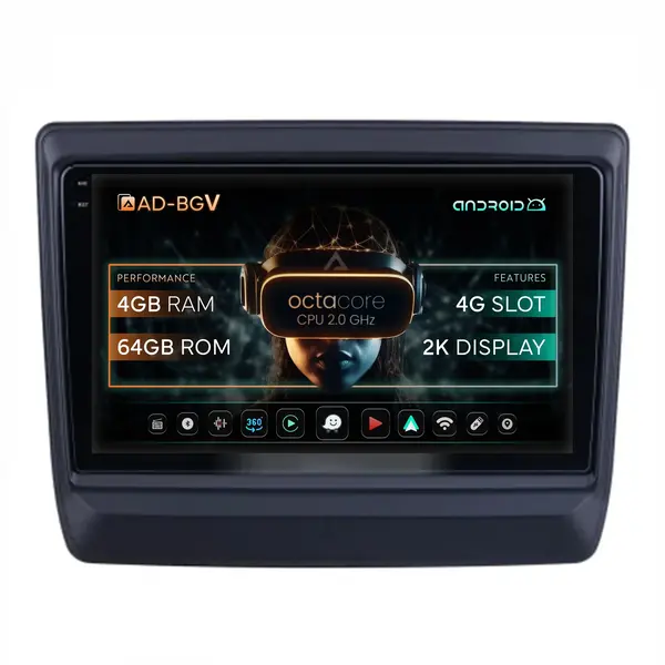 Navigatie Isuzu D-MAX (2020+), Android, V-Octacore 4GB RAM + 64GB ROM, 9.5 Inch - AD-BGV9004+AD-BGRKIT316