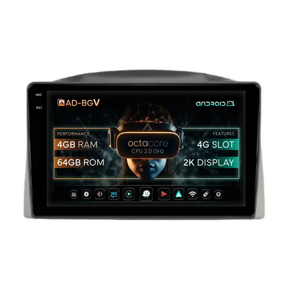 Navigatie Jeep Grand Cherokee (2005-2007), Android, V-Octacore 4GB RAM + 64GB ROM, 10.36 Inch - AD-BGV10004+AD-BGRKIT283