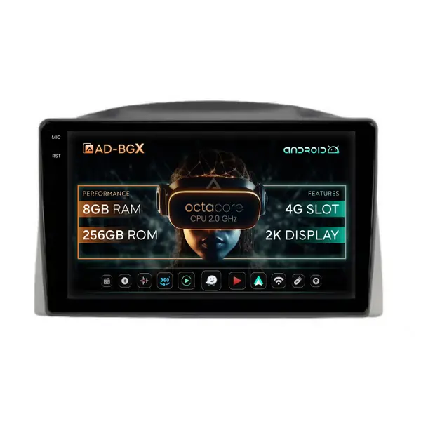 Navigatie Jeep Grand Cherokee (2005-2007), Android, X-Octacore 8GB RAM + 256GB ROM, 10.36 Inch - AD-BGX10008+AD-BGRKIT283