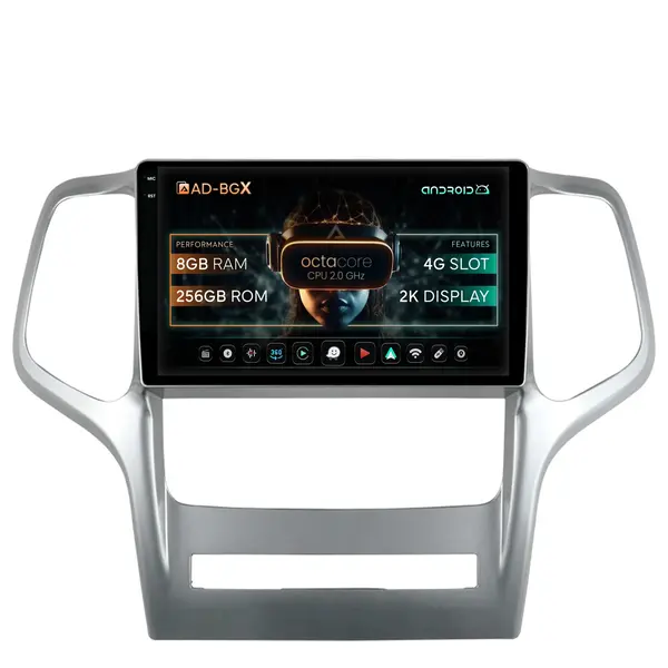 Navigatie Jeep Grand Cherokee (2010-2013), Android, X-Octacore 8GB RAM + 256GB ROM, 9.5 Inch - AD-BGX9008+AD-BGRKIT297