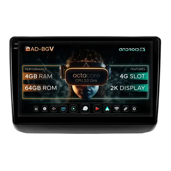 Navigatie Jeep Grand Cherokee (2013-2020), Android, V-Octacore 4GB RAM + 64GB ROM, 9.5 Inch - AD-BGV9004+AD-BGRKIT298
