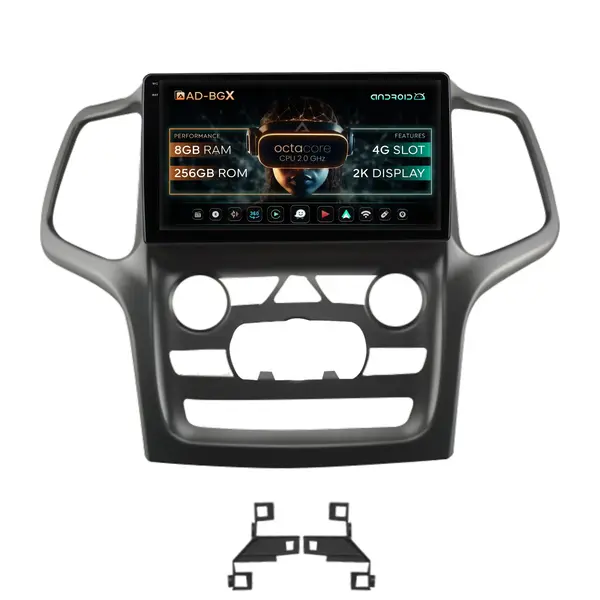 Navigatie Jeep Grand Cherokee (2014-2022), Android, X-Octacore 8GB RAM + 256GB ROM, 9.5 Inch - AD-BGX9008+AD-BGRKIT272