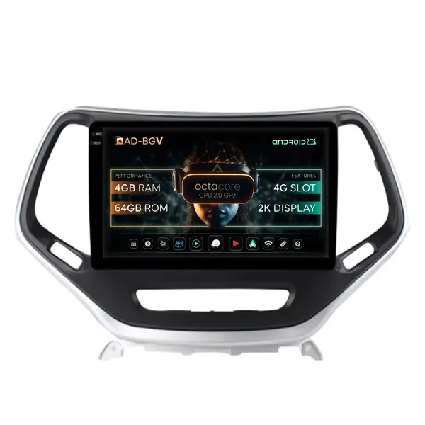 Navigatie Jeep Grand Cherokee (2015+), Android, V-Octacore 4GB RAM + 64GB ROM, 10.36 Inch - AD-BGV100042k+AD-BGRKIT285