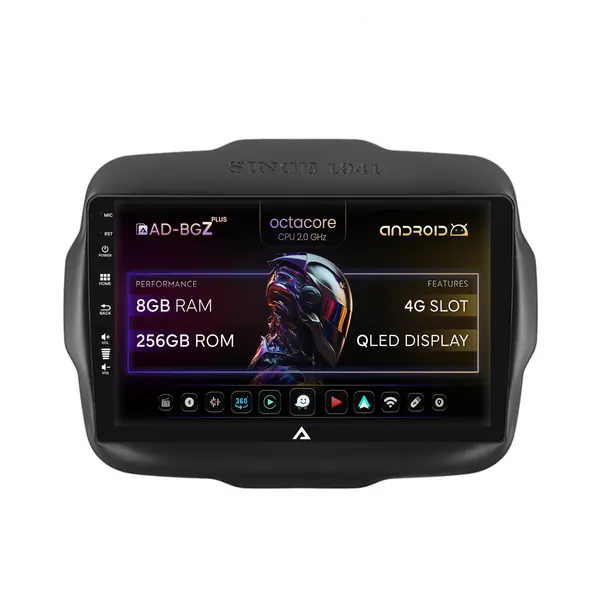 Navigatie Jeep Renegade (2014-2018), Android, Z-Octacore 8GB RAM + 256GB ROM, 9 Inch - AD-BGZ9008+AD-BGRKIT286