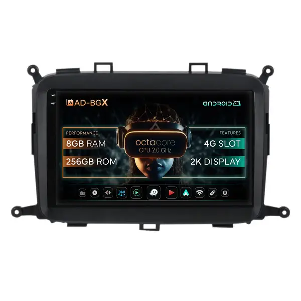 Navigatie Kia Carens (2012-2017), Android, X-Octacore 8GB RAM + 256GB ROM, 9.5 Inch - AD-BGX9008+AD-BGRKIT220