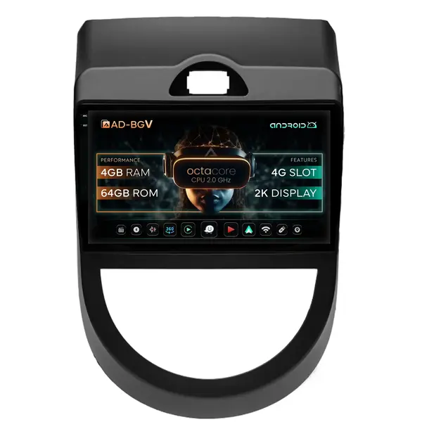 Navigatie Kia Soul (2009-2013), Android, V-Octacore 4GB RAM + 64GB ROM, 9.5 Inch - AD-BGV9004+AD-BGRKIT215V2